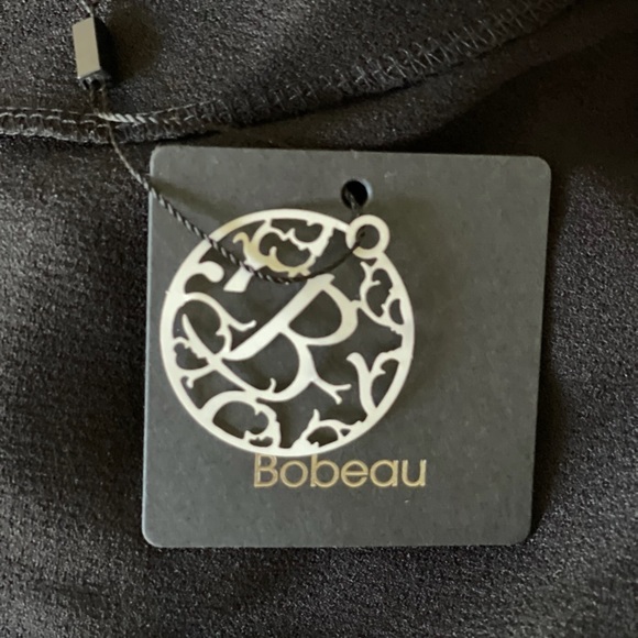 BOBEAU BLACK CREPE WRAP SKIRT DRESS - Picture 6 of 7